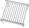 A silver and black metal grill rack on a white background. Produktbild-Vorschau