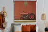 MuchoWow® Wandteppich Wandbehang Traktor - Scheune - Rot - Produktbild-Vorschau 5