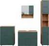 Badmöbel-Set Vicco Irma Grün/Goldkraft Eiche 4 Teile, mit Produktbild-Vorschau 1