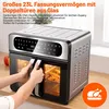 23L Heißluftfritteuse XXL, Mini Backofen 1/2-Zone Garen, Produktbild-Vorschau 4