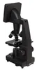 A black digital microscope with an LCD screen is shown from a side angle against a white background. Produktbild-Vorschau
