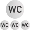 Relaxdays WC Schild, 4er Set, rund, Türschild zum Produktbild-Vorschau 4