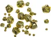 A collection of small, golden bells scattered on a white background. Produktbild-Vorschau
