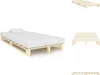vidaXL Palettenbett Massivholz Kiefer 120×200 cm -  Betten Produktbild-Vorschau 1
