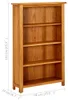 vidaXL Knihovna 4 přihrádky 70x22x110 cm dubový masiv Náhled obrázku produktu 5