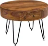 Table basse Sheesham bois massif / métal 60x44,5x60 cm Voir les images du produit 6