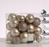 Christbaumkugel - Weihnachtsbaumkugel - bruchfest - glänzend matt glitzernd - champagner - 26er Set Produktbild-Vorschau