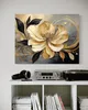 Leinwandbild Beige Blume Abstraktion 100x70 Feeby Beige Produktbild-Vorschau 2