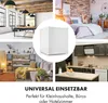 A collage of four images showing different room settings and a close-up of a mini-refrigerator, with text overlay. Produktbild-Vorschau