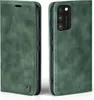 A green flip cover phone case shown from two angles. Produktbild-Vorschau