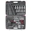 A red and black tool case filled with various sockets and wrenches, laid out neatly. Náhled obrázku produktu