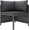 vidaXL 8-tlg. Garten-Lounge-Set mit Kissen Poly Rattan Grau Produktbild-Vorschau 4