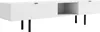 A white TV cabinet with black legs against a white background. Produktbild-Vorschau