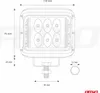 Pracovní projektor 97x83, LED, 9-30V / 36W, 2800lm, Náhled obrázku produktu 15