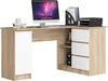 Bureau d'angle B20 CLP Droit Sonoma/Blanc avec 3 tiroirs et Voir les images du produit 1