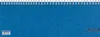 A blue desk calendar with a spiral binding at the top. Podgląd zdjęcia produktu
