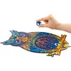 UNIDRAGON 186-tlg. Holzpuzzle Charming Owl Medium 21x35 cm Produktbild-Vorschau 3