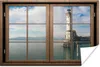 MuchoWow® Poster Aussichtsturm - Leuchtturm - Meer 30x20 cm Produktbild-Vorschau 1