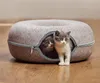 Letto rotondo a tunnel per gatti, confortevole casetta a Anteprima dell’immagine prodotto 6
