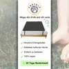 A product advertisement for an 'EARTHLE' grounding mat with text and images of the product and feet. Produktbild-Vorschau