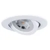 A white recessed spotlight with a swiveling head. Produktbild-Vorschau