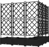 vidaXL Záhradný kvetináč, 5 ks, čierny, 120 x 120 x 125,5 Náhľad obrázku produktu 6