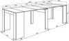 S III Consolle allungabile, 262x90x77cm, Per 12 persone,  Anteprima dell’immagine prodotto 4