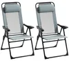 Outsunny 2er-Set Klappstuhl klappbarer Gartenstuhl mit Produktbild-Vorschau 1