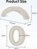 Diagram showing the dimensions of two parts of a product, likely headphone earcups and a headband. Náhľad obrázku produktu