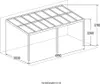 Terrassenüberdachung 495 x 303 x 226 / 278 cm (Grau) Produktbild-Vorschau 7