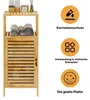 Skrinka do kúpeľne z bambusu s lameloovou dvierkami a Náhľad obrázku produktu 4