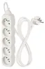 Prodlužovací kabel 1,5 m / 5 zásuvek / bílý / PVC / 1 mm2 Náhled obrázku produktu