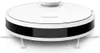 A white robot vacuum cleaner with a black band around its middle, shown from a low-angle front view on a white background. Produktbild-Vorschau