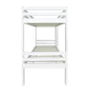 A white bunk bed frame shown from the front. Anteprima dell’immagine prodotto