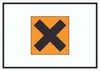 Schild Gefahrensymbol Gesundheitsschädlich Symbol Kreuz A5 Produktbild-Vorschau 1
