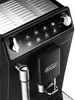 Close-up of the control panel and dispensing area of a black DeLonghi coffee machine. Anteprima dell’immagine prodotto