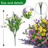 12 Stück künstliche Blumen für draußen, künstliche Produktbild-Vorschau 3