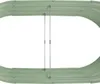 A top-down view of a green, oval-shaped raised garden bed. Produktbild-Vorschau