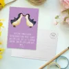 Mr. & Mrs. Panda Postkarte 13. Hochzeitstag Produktbild-Vorschau 3