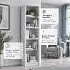 SELO Libreria moderna 50 x 31 x 183 cm – Grigio cenere – 5 Anteprima dell’immagine prodotto 5