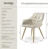tectake® Esszimmerstuhl Marilyn gepolstert, in Samtoptik, Produktbild-Vorschau 7