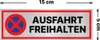 Schild Ausfahrt freihalten 15x5 cm Alu/Dipond selbstklebend Produktbild-Vorschau 7