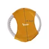 A yellow dog toy with rope handles, with a measurement overlay. Náhled obrázku produktu