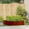 vidaXL Bac à plantes rouillé 100x100x30 cm Acier résistant Voir les images du produit 2