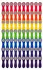 70 Wäscheklammern im Regenbogen Design mit Softgrip und Produktbild-Vorschau 1