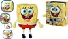 A collage of images showing a Spongebob Squarepants plush toy and its packaging, with close-up shots demonstrating its features. Anteprima dell’immagine prodotto