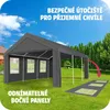 Zahradní pavilon 6x4m se 4 bočními sekcemi - šedý Náhled obrázku produktu 5