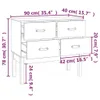 Konsolenschrank Schwarz 90x40x78 cm Massivholz Kiefer Produktbild-Vorschau 8