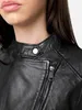 Tazzio Damen Lederjacke F523 (Schwarz, M) Produktbild-Vorschau 4