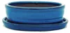 Bonsai-Schale mit Unterteller Gr. 2 - Blau - oval - Modell Produktbild-Vorschau 1